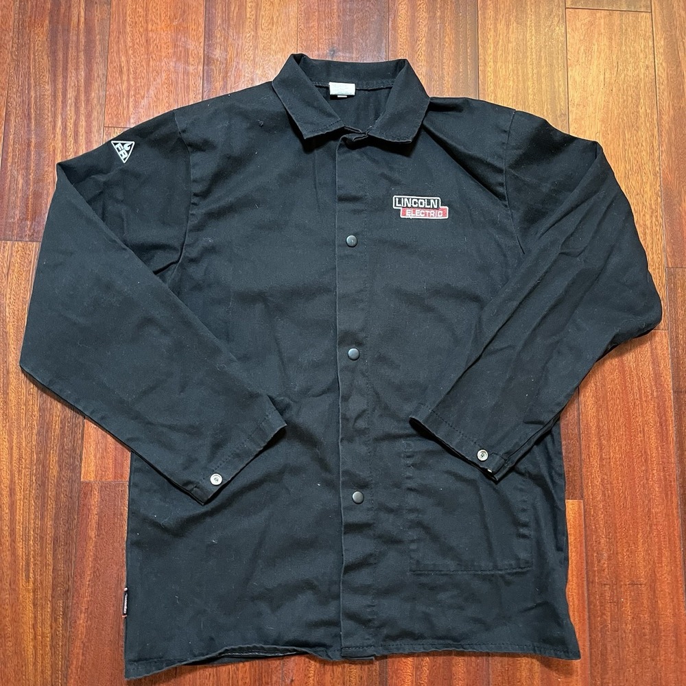 Lincoln Electric FR Welding Jacket Mens M Welding Long Sleeve Button Up READ